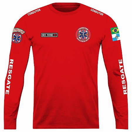CAMISETA MANGA LONGA CONDUTOR SOCORRISTA