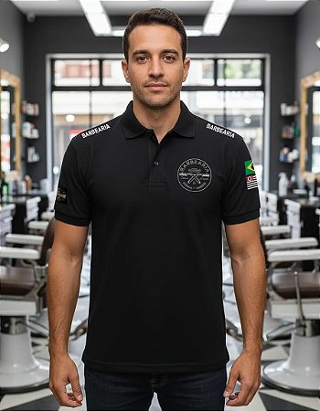 CAMISA POLO BARBEARIA BARBERSHOP
