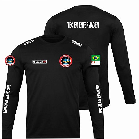 CAMISETA MANGA LONGA TECNICO EM ENFERMAGEM