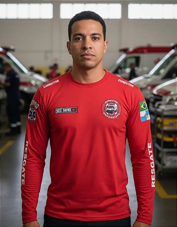 CAMISETA MANGA LONGA SOCORRISTA CONDUTOR MOTORISTA