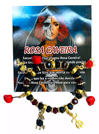 Pulseira - Rosa Caveira