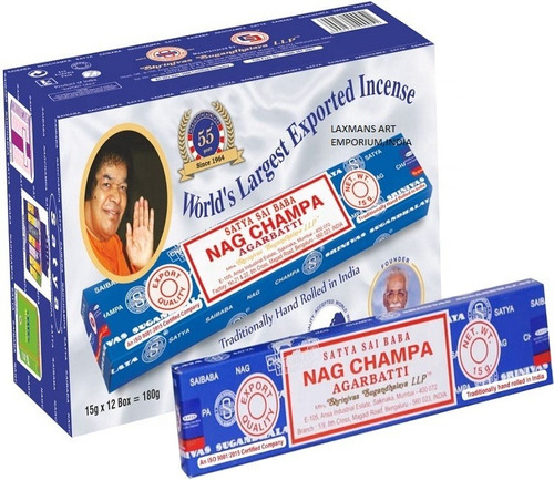 Incenso Satya Nag Champa - 12 Caixas de 15g
