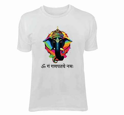 Camiseta Ganesha Colors - Om Gam Ganapataye Namah