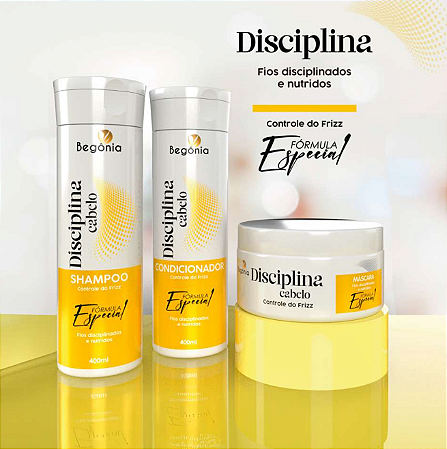 Kit Disciplina Cabelo Hidratação e Controle de Frizz