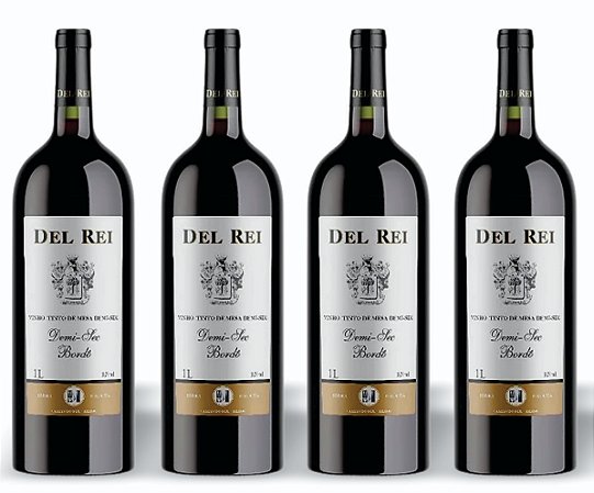 Box Com 4 - Vinho Del Rey Com 4 Demi Sec 1l