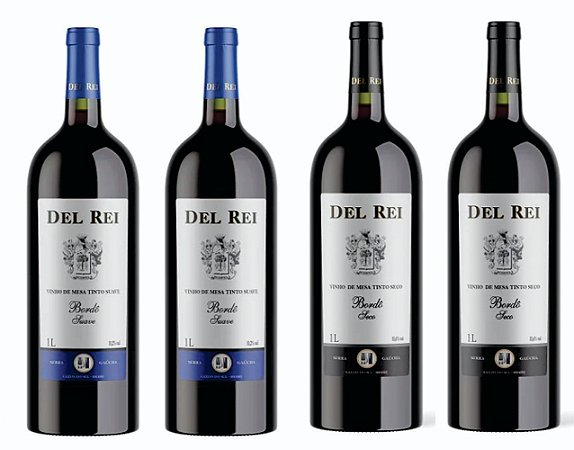 Box Misto - Vinho Del Rey Com 2 Tinto Suave 2 Tinto Seco