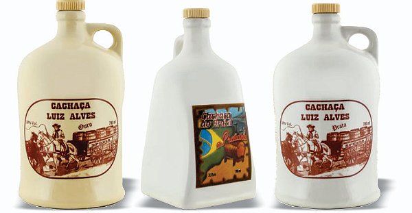 Cachaça Luiz Alves Ouro, Prata E Praiana 700ml Porcelana - Spézia