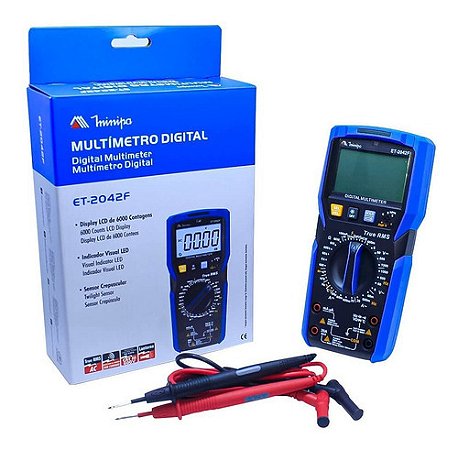 Multímetro Digital Minipa 1000/1000v AC/DC - ET-2042F