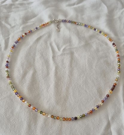 Choker pedra Agata Colorida