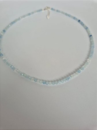 Choker - Pedra Água-Marinha