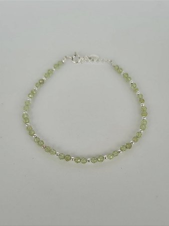 Pulseira esferas - Pedra Peridoto
