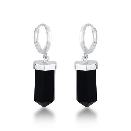 Brinco Bonina - Pedra Ônix