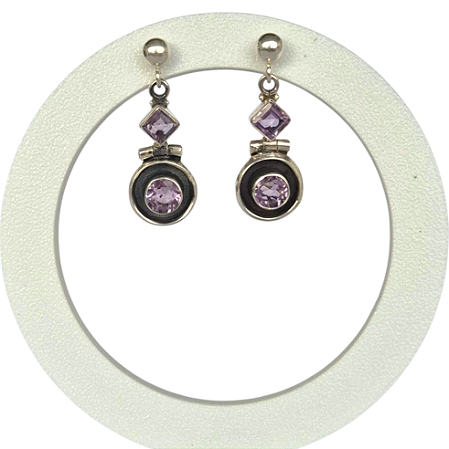 Brinco Dueto - Pedra Ametista