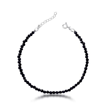 Pulseira de esferas - Pedra Turmalina Negra