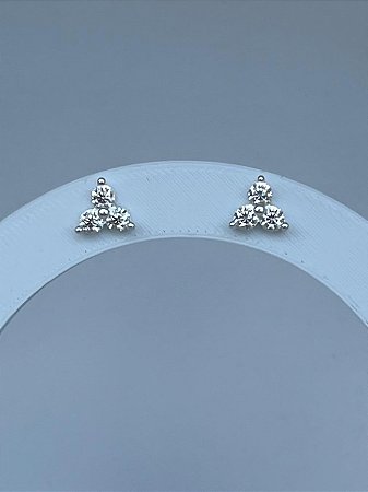 Brinco Flor Moissanite