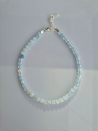Pulseira esferas - Água Marinha