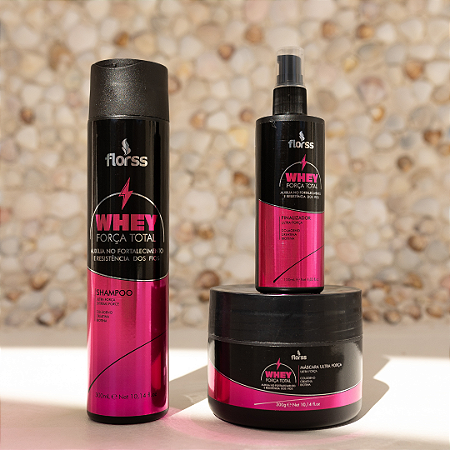 Kit Whey Força Total Florss – Fortalecimento e Hidratação Completa