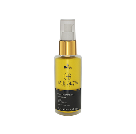 Hair Glow Verniz Florss – Brilho Intenso e Controle de Frizz