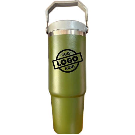 Garrafa Térmica Flip Straw 890ml Verde