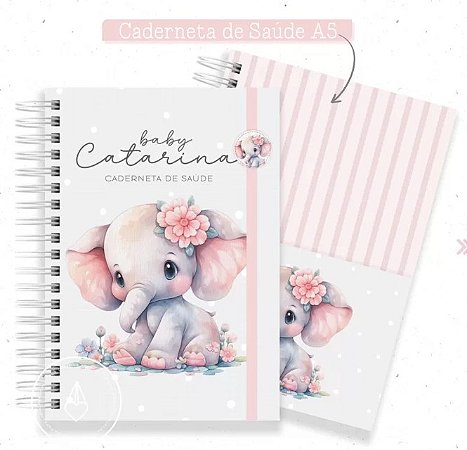 CADERNETA DE VACINA ELEFANTINHA CUTE