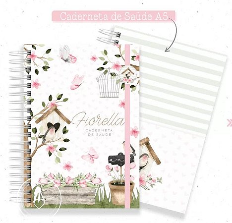 CADERNETA DE VACINA JARDIM DE BORBOLETAS