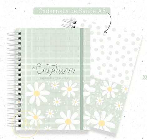 CADERNETA DE VACINA MARGARIDA VERDE