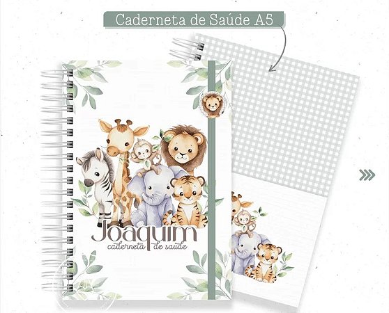 CADERNETA DE VACINA SAFARI MENINO