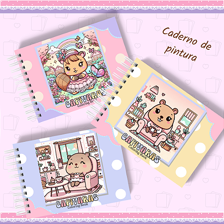 Livro de colorir - Capivaras fofas
