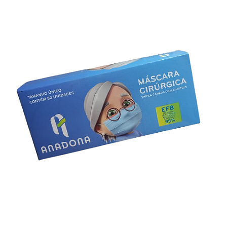 Máscara Cirúrgica Tripla Camada Caixa C/50 Unidades ANADONA