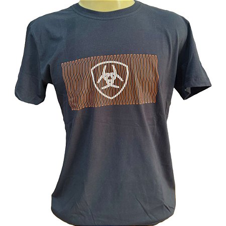 CAMISETA MASCULINA ARIAT PRETA ESTAMPADA
