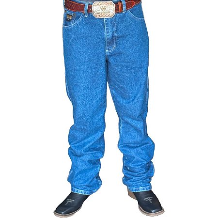 CALÇA BALÃO TEXAS ROAD COM BORDADO LARANJA