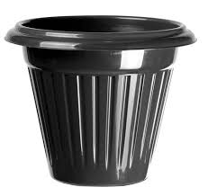 VASO REDONDO PRETO N°22 3,7 L