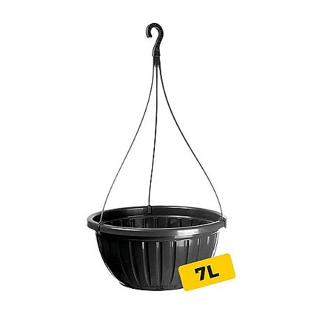 VASO REDONDO PRETO N°32 7 L C/ALÇA