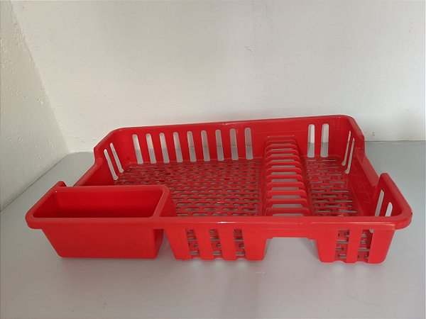 ESCORREDOR DE PRATOS VERMELHO PLASBERG