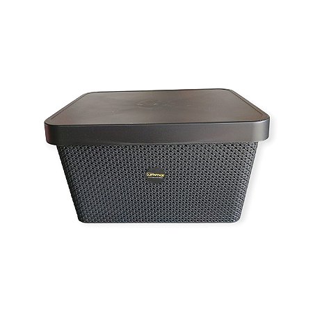 CAIXA ORGANIZADORA C/TAMPA 17 LTS PRETO
