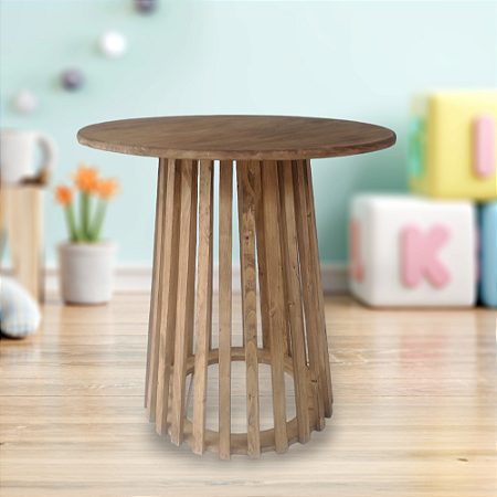 MESA CONE RÚSTICA  RIPADA DECORAÇÃO DESMONTÁVEL 60 CM