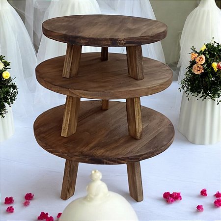 BOLEIRAS REDONDAS DECORAÇÃO KIT 3 PEÇAS