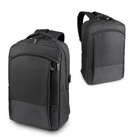 Mochila Personalizada para Notebook até 15,6” em Poliéster 500D com USB – MC440