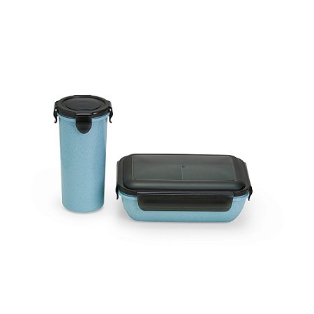 Kit Copo e Marmita Fibra de Bambu Personalizado – Modelo 08029