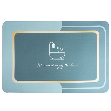 Tapete Antiderrapante absorvente Retangular Lama de Diatomaceas 58x38cm Banheira Verde Claro