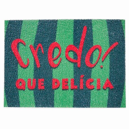 Tapete Capacho de Porta Jolitex 40x60cm Credo que Delicia