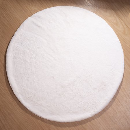 Tapete Redondo Melody Marfim 140cm Jolitex