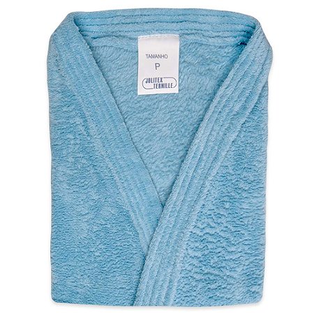 Roupão Fleece Jolitex Tamanho P Azul Claro