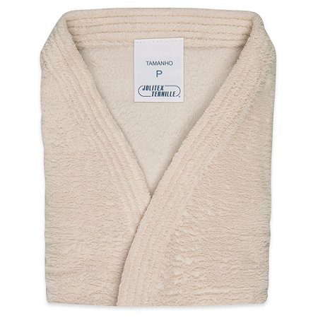 Roupão Fleece Jolitex Tamanho P Creme