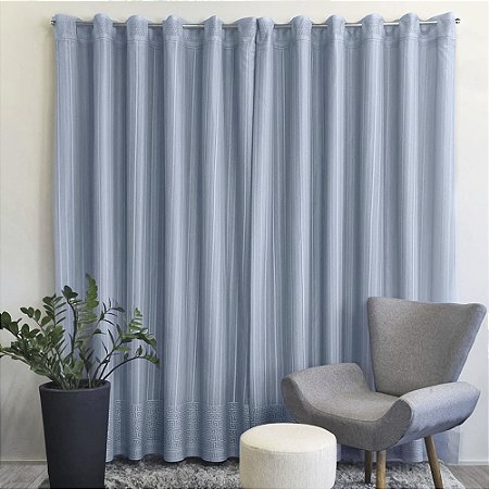Cortina de Renda com Forro Clássica Olímpia Interlar 350x220cm Capri