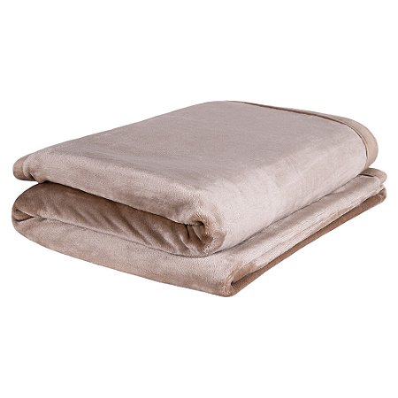 Cobertor Queen Size Europa Toque de Luxo 220 x 240cm Marrom Claro