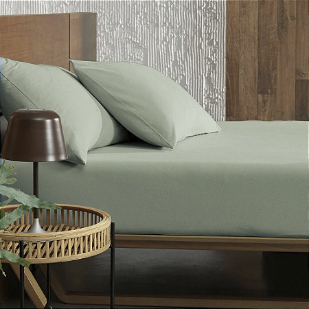 Jogo de Cama Solteiro Altenburg Malha 2 Peças Verde Tea