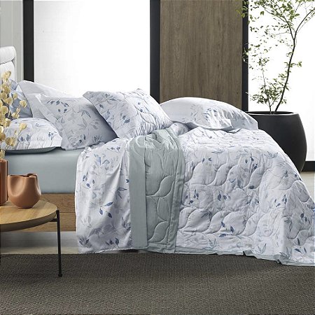 Jogo de Cama Queen Size Altenburg 200 Fios 4 Peças Algodão Lux Belle Blue