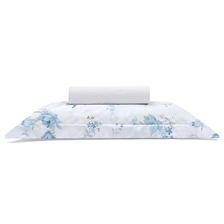 Jogo de Cama Solteiro Buettner 150 Fios 2 Peças Meredith Azul
