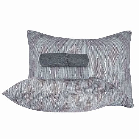 Jogo de Cama Queen Size 150 Fios Corttex 4 Peças Attuale Estampa 3